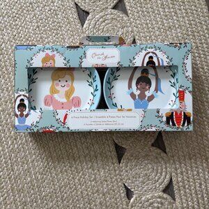 Set 4 Kids Holiday Nutcracker Sugarplum Fairies Mouse King Plates Christmas New